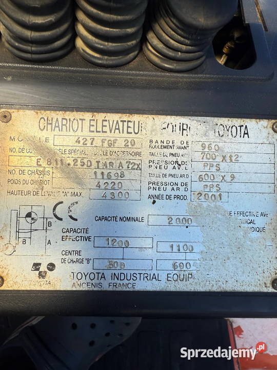 wózek widłowy TOYOTA 7FGF20 LPG 2000 Triplex Działoszyn