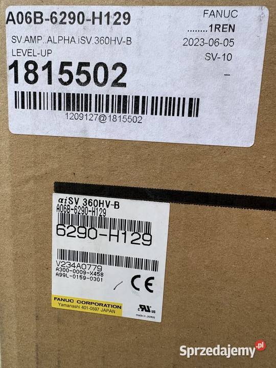 Fanuc A06B6290H129 Servo Amplifier Warszawa