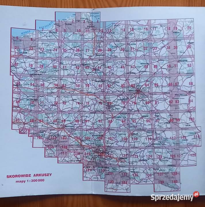Samochodowy atlas Polski mazowieckie Małkinia Górna