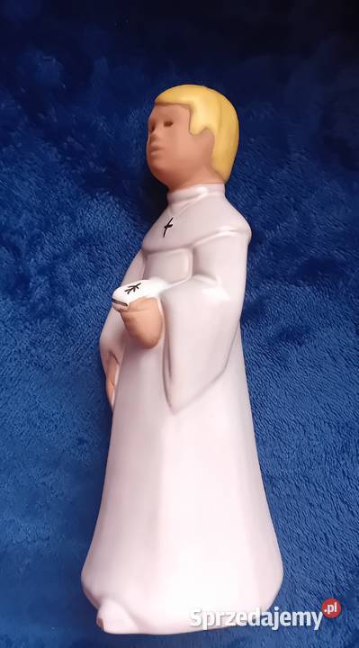 Figurka konfirmanta Jie Gantofta Szwecja Porcelana i szkło wielkopolskie Koźminek