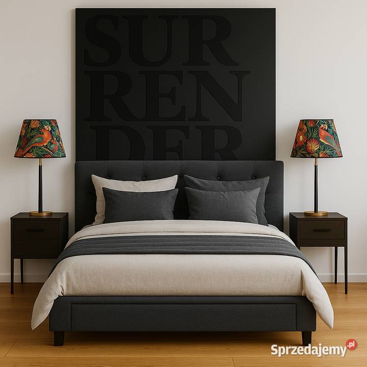 Łóżko tapicerowane ze stelarzem 160x200 Łóżka i materace