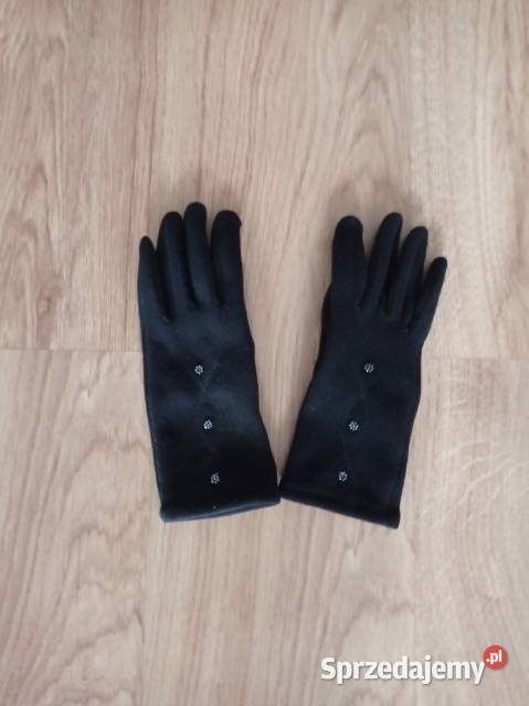 Rękawiczki damskie czarne rozmiar L