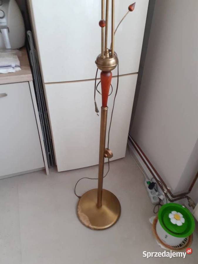 lampa żyrandol trójramienny i lampa stojąca Kraków