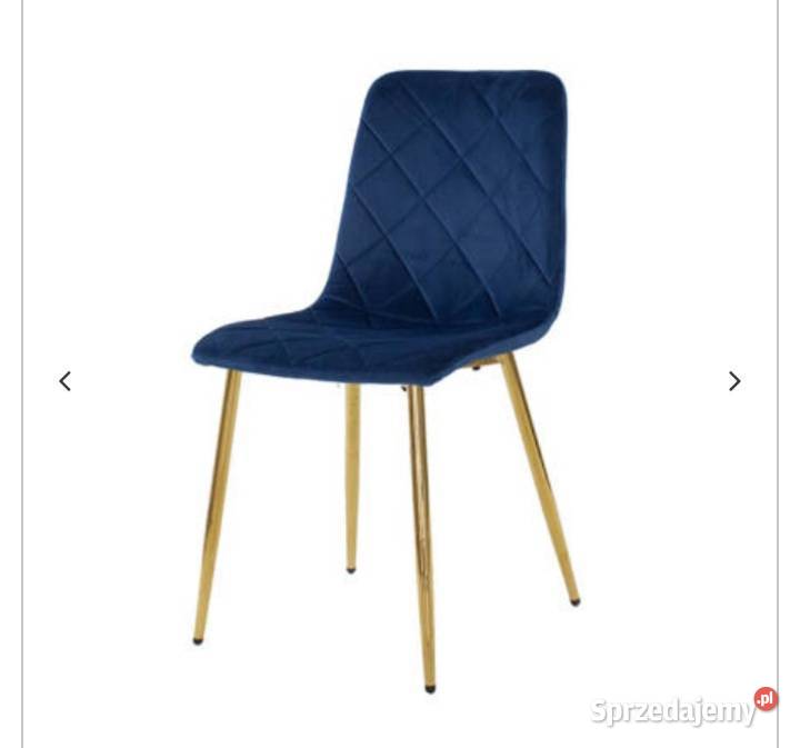 Krzesło niebieskie welurowe Darmowa dostawa