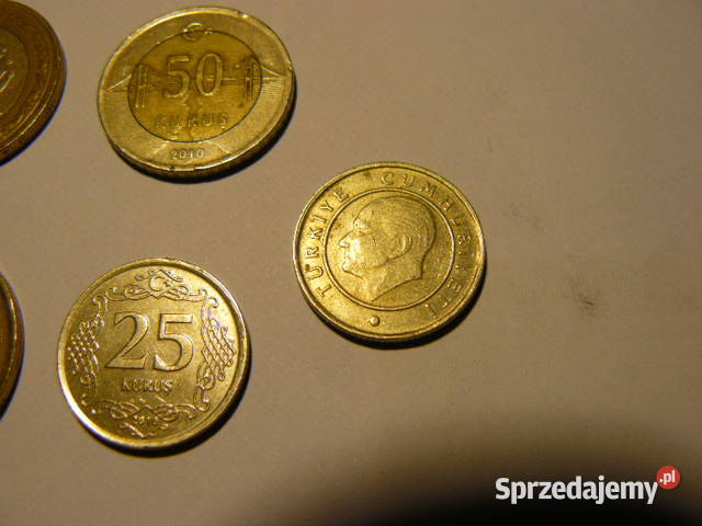 Tureckie monety 7 sztuk