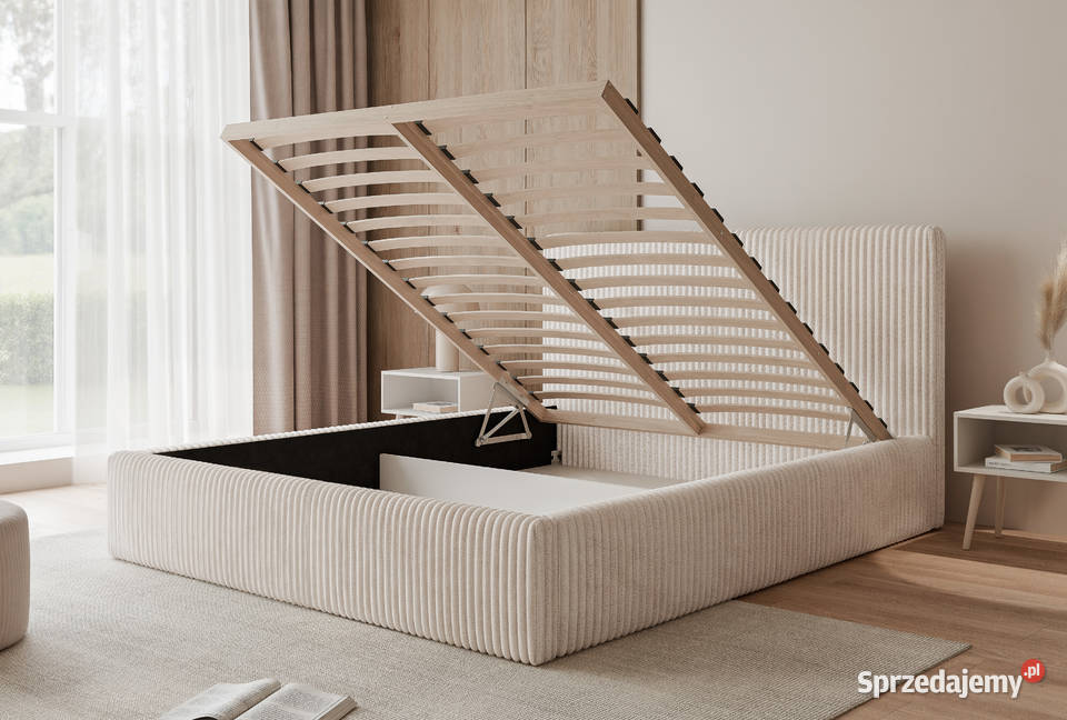 Łóżko tapicerowane z pojemnikiem Tilia różne Tarchały Małe sprzedam