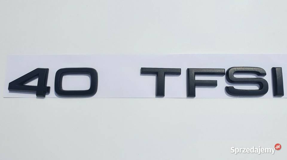 NOWY czarny emblemat 40 TFSI emblemat klejany Emblematy Zamość
