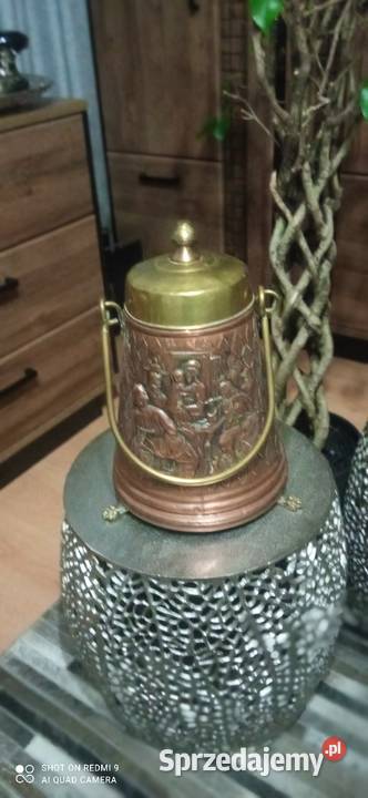 Kanka pojemnik parasolnik węglarka miedziana z Białystok sprzedam
