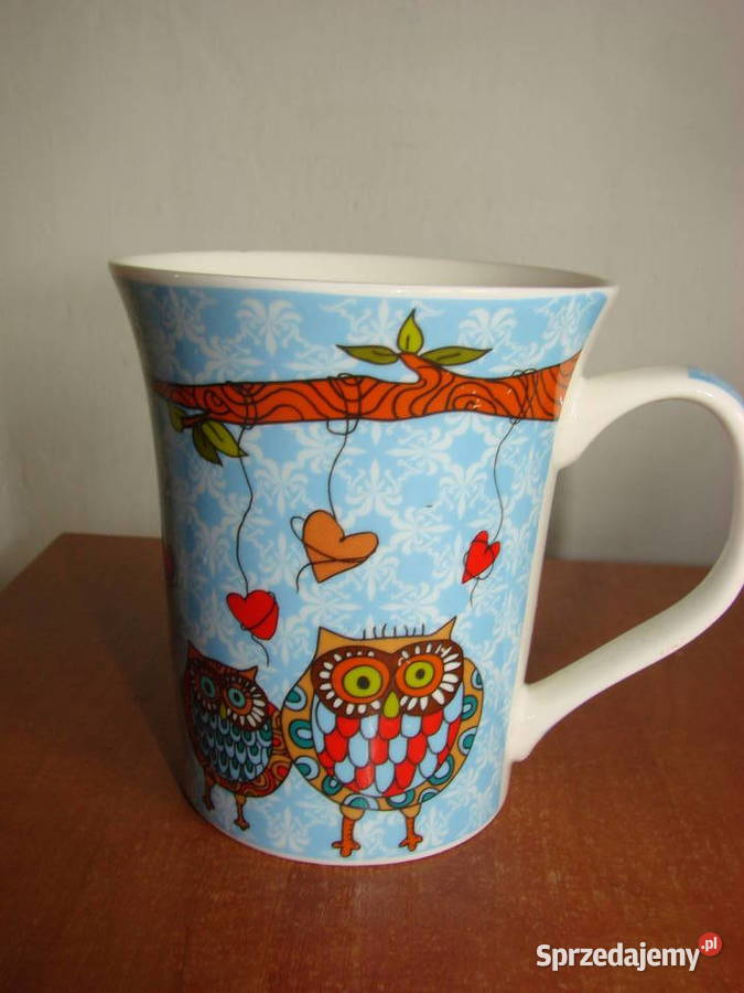 Sowy ceramiczny kubek pomorskie Pruszcz Gdański