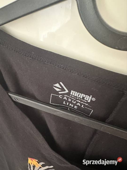 Czarna koszulka Moraj L krótki Gdańsk