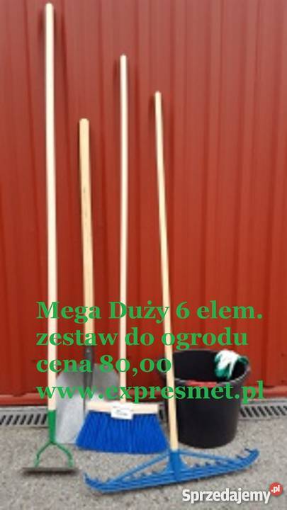 MEGA DUŻY 6 cz ZESTAW OGRODNIKA Grabie ulicówka małopolskie Rzeszotary