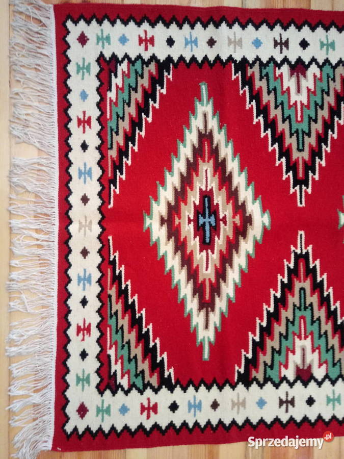 kilim wełniany ręcznie tkany rękodzieło NOWY Piotrówek