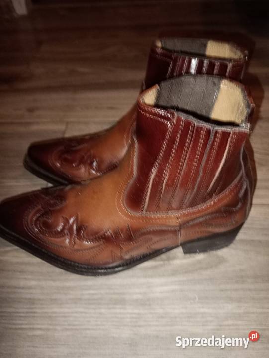 Buty kowbojki skóra Moda i Styl