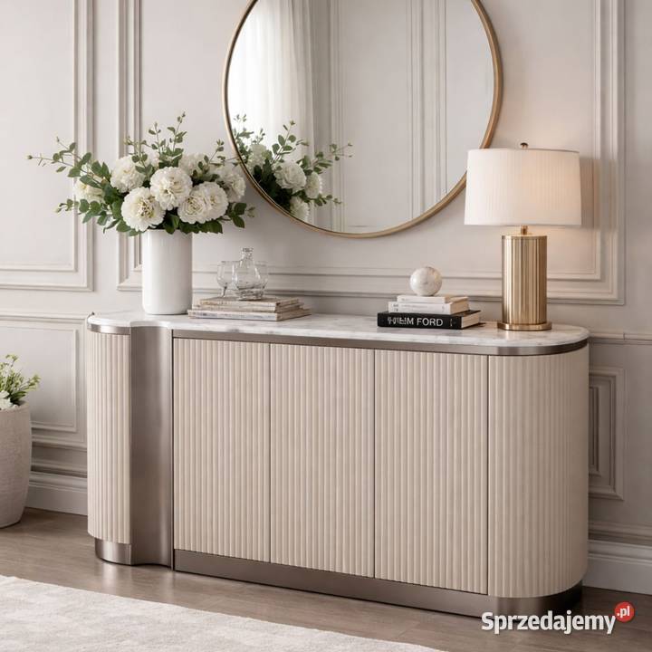 Komoda złota Nutris Glamour Premium 158x40x88 w Golkowice