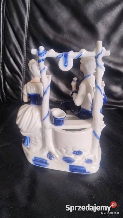 Porcelanowa figurka para muzyków studni rokoko