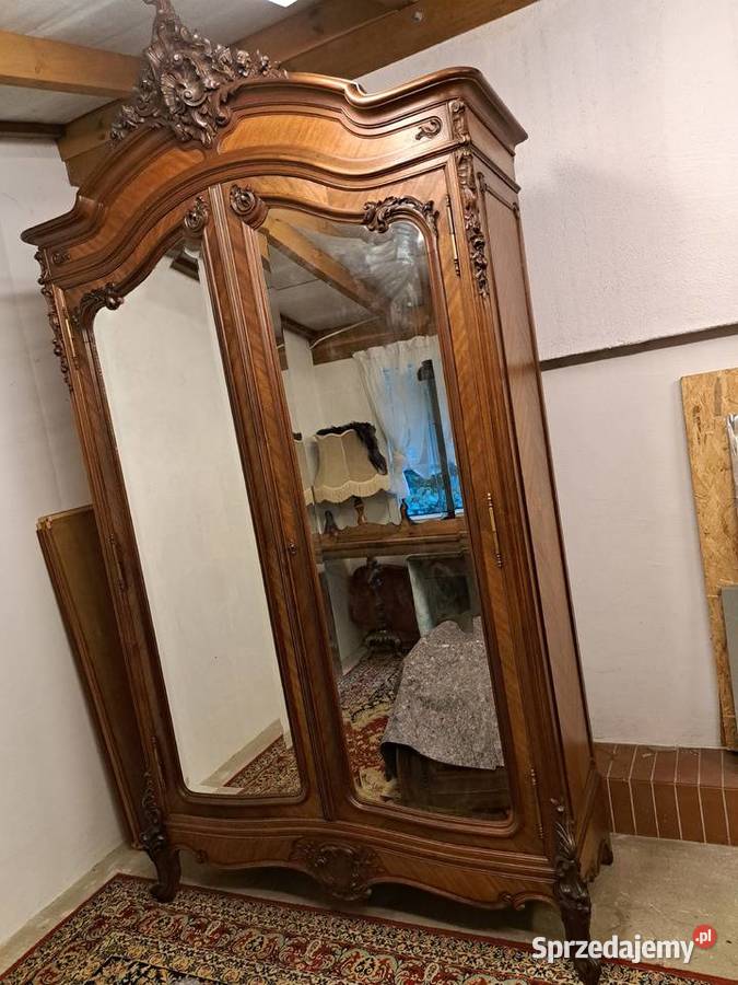 Piękna 2drzwiowa szafa Ludwik Filip z lustrami zachodniopomorskie Myślibórz