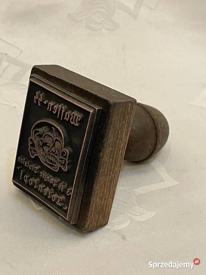 Niemiecki stempel kancelaryjny WaffenSS Kraków sprzedam