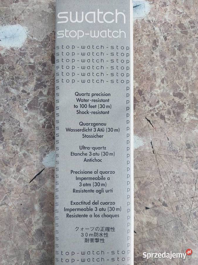 Stary zegarek naręczny Swatch Stopwatch 1992r