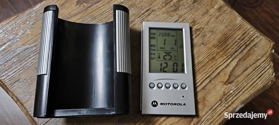 Motorola przybornik na biurko pojemnik z zegarem