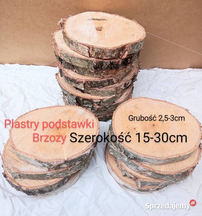 Plaster Plastry Drewna Podstawki krążek Brzozy Zduńska Wola sprzedam