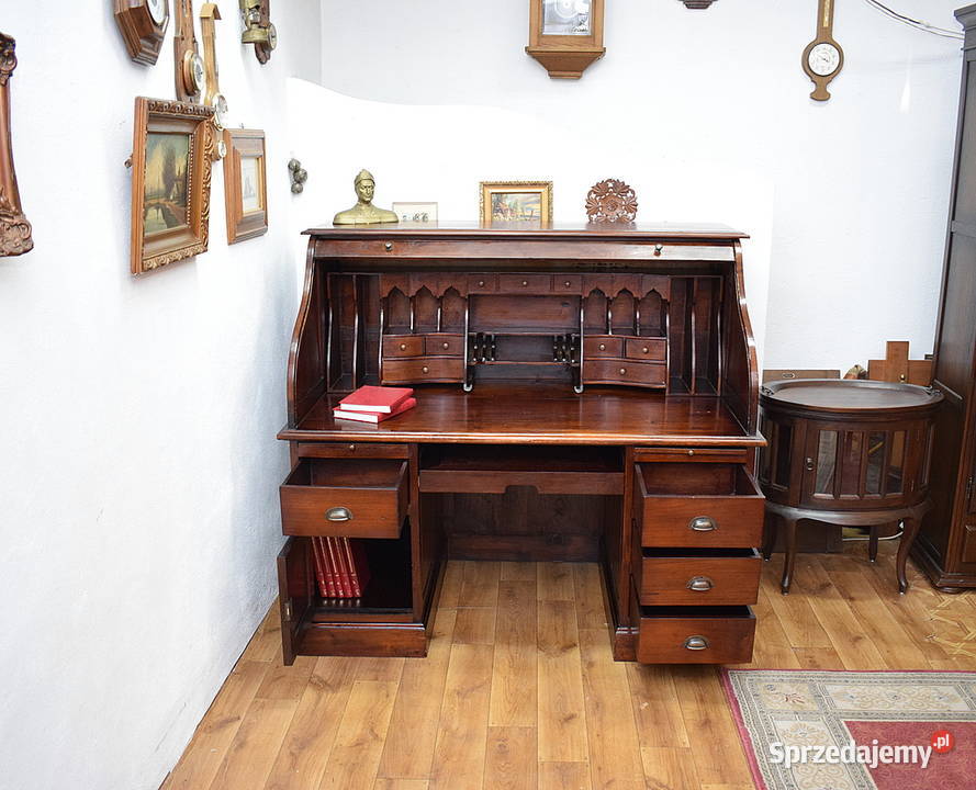 DUŻA SOLIDNA SEKRETERA Z ROLETĄ BIURKO dolnośląskie Świdnica