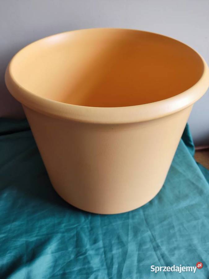 Donica doniczka ceramiczna pomarańczową fi 37