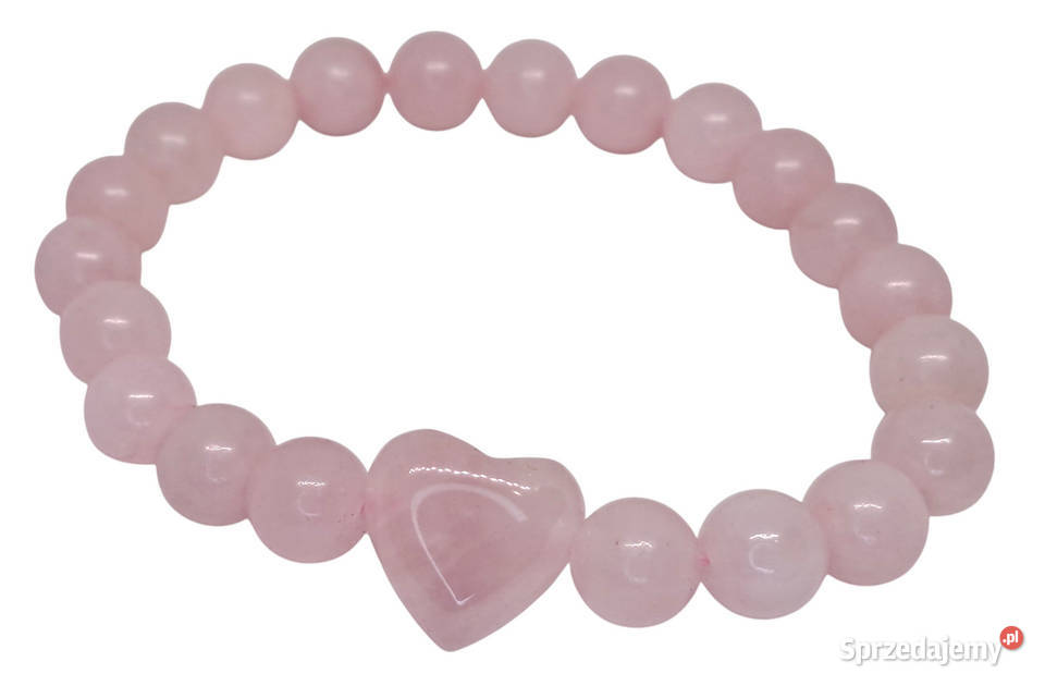 Bransoletka z kwarcu różowego KWARC RÓŻOWY serce Warszawa