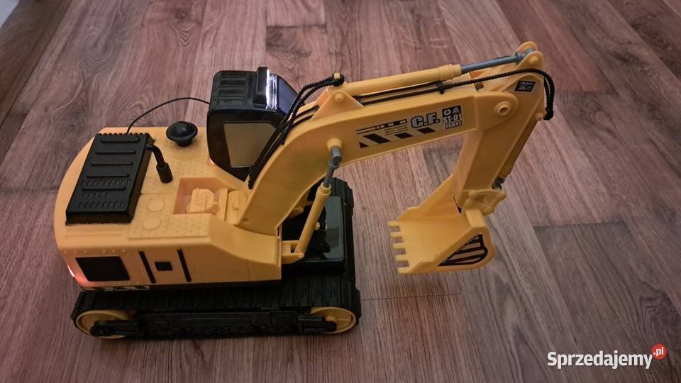 Duża gąsienicowa koparka zdalnie sterowana żółty/złoty