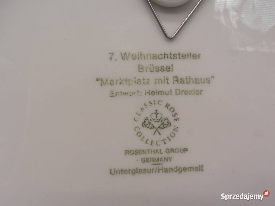 Kolekcjonerski Talerz Bożonarodzeniowy Rosenthal Raszków sprzedam