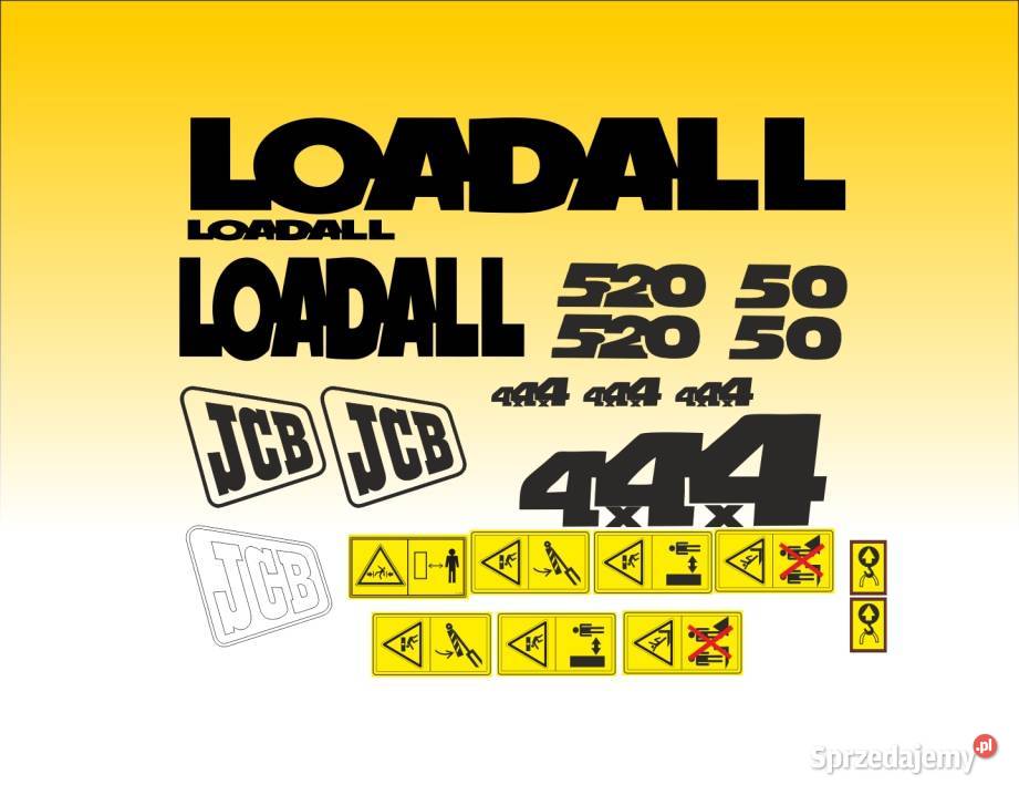 Naklejki JCB 52050 Loadall 4x4x4 mocne i odporne wielkopolskie Pleszew