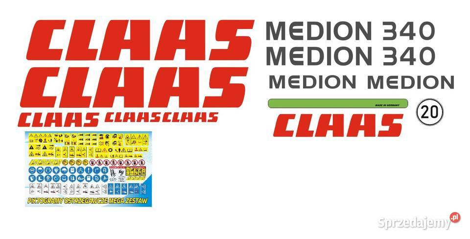 Naklejki Claas Medion 340 i inne modele super Bydgoszcz