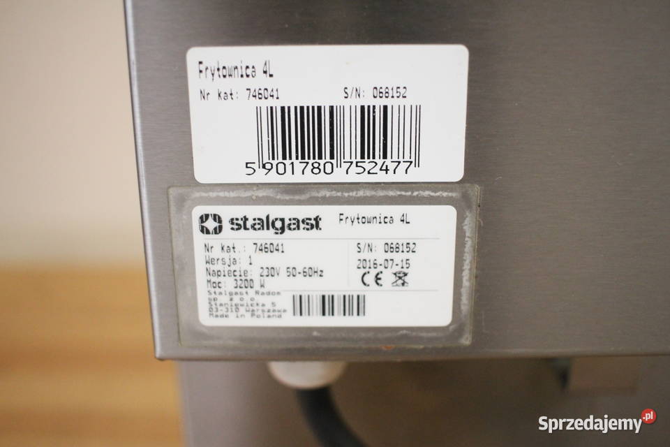 Frytownica pojedyncza 4 L 230V STALGAST 746041 śląskie sprzedam