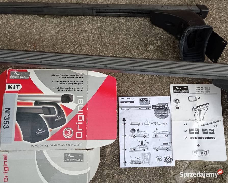 BAGAŻNIK BELKI DACHOWE do DACIA loganSandero Akcesoria śląskie Piekary Śląskie