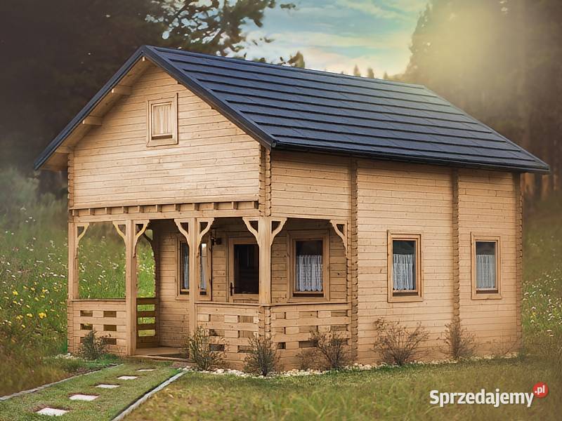 Domek drewniany Gabi 5x7 35m z bala 44mm OBNIŻKA Parzymiechy
