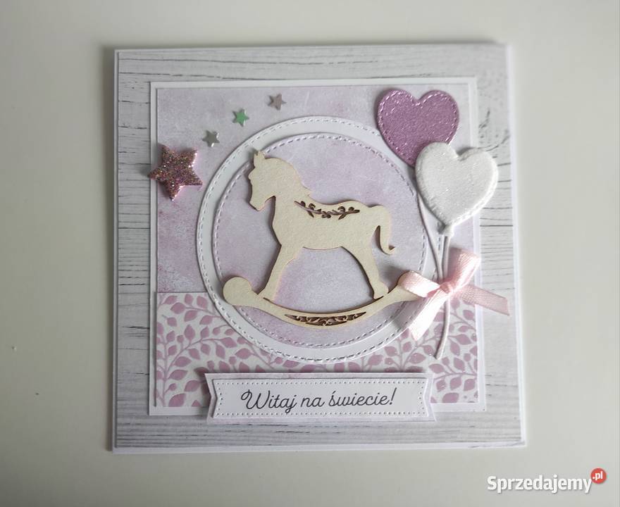 Kartka ręcznie robiona na narodziny dziecka