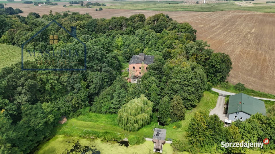 Wyjątkowy dawny Młyn rzeką Osą cegła Babalice