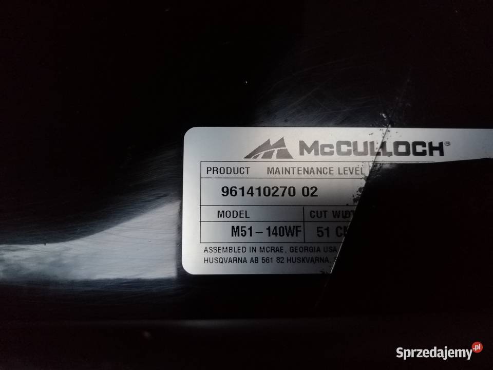 KOSIARKA SPALINOWA NAPĘD MCCULLOCH M51140WF Wyrzeka