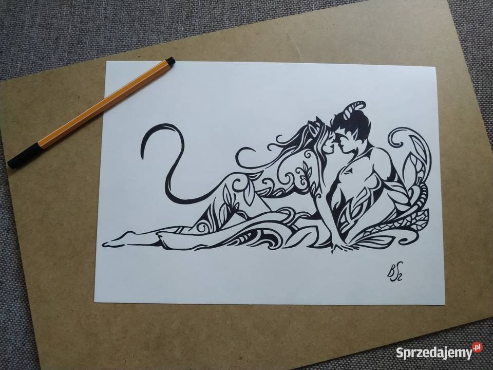 Rysunek namiętność cienkopis blok t A4 250gm2 Warszawa