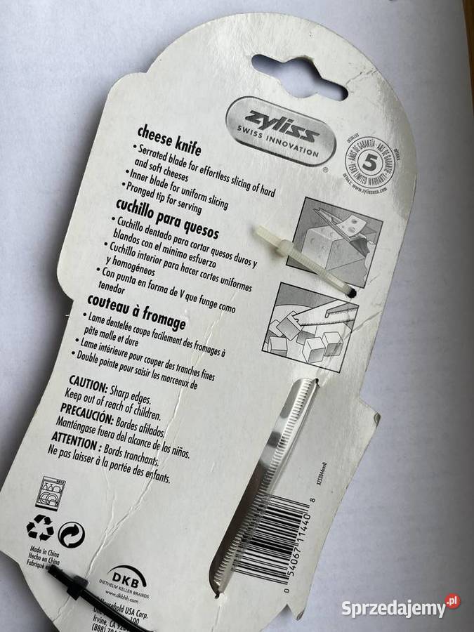 Nóż do sera firmy Zyliss ze stali japońskiej pomorskie