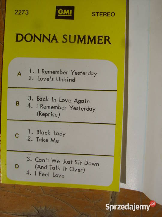 Pop kas DONNA SUMMERJ REMEMBER YESTERDAY kaseta Wołów