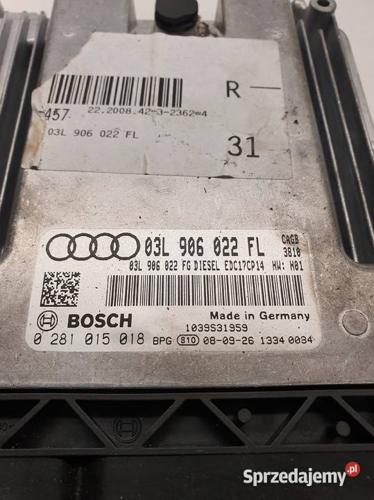 STEROWNIK SILNIKA AUDI A4 B8 A5 CAGA 03L906022FL śląskie Przystajń sprzedam