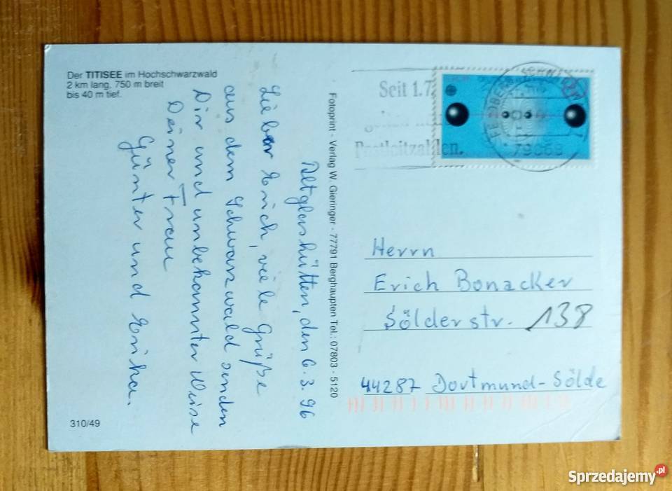 WIDOK NA ZAMARZNIĘTE JEZIORO TITISEE Piszczac