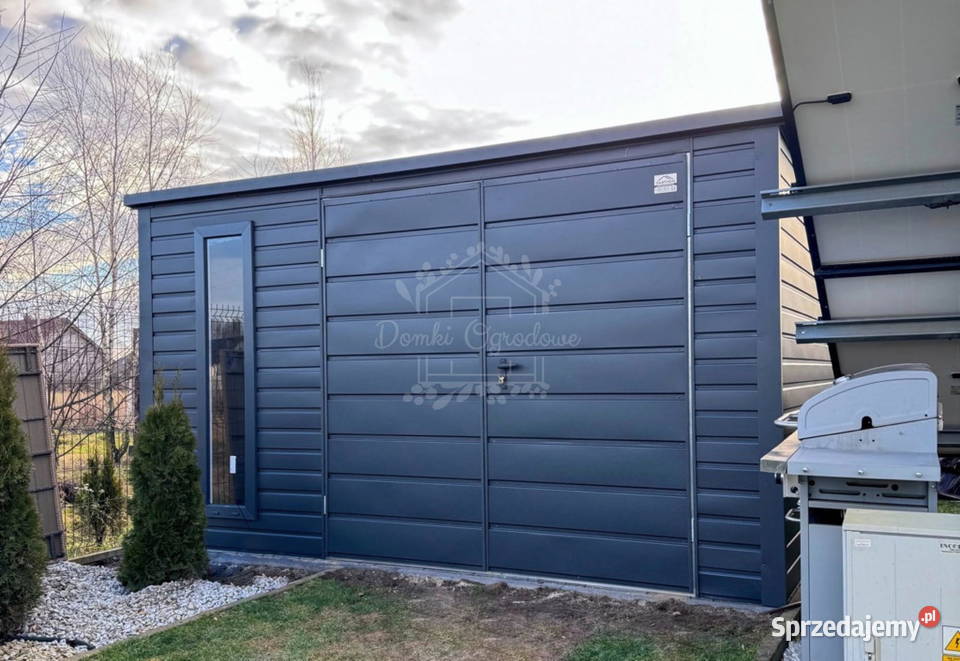Schowek domek ogrodowy 35x4m wiata 05m antracyt Drawsko Pomorskie