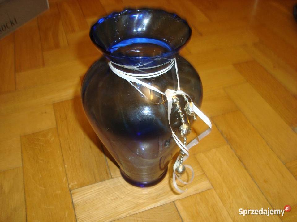 Wazon szklany niebieski Warszawa