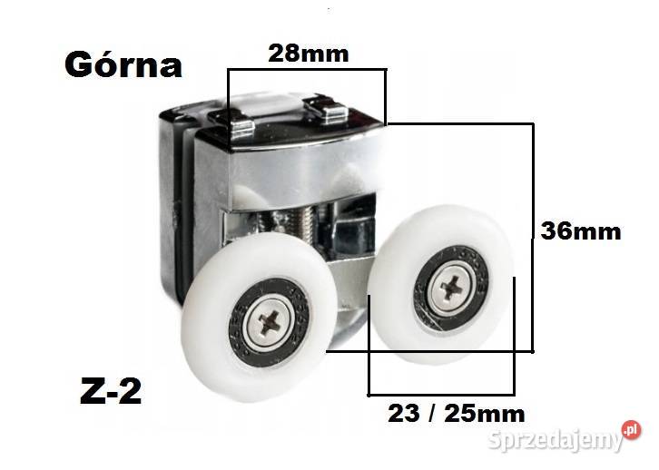 Rolki do kabiny Sanplast SeaHorse 25 23 mm Katowice