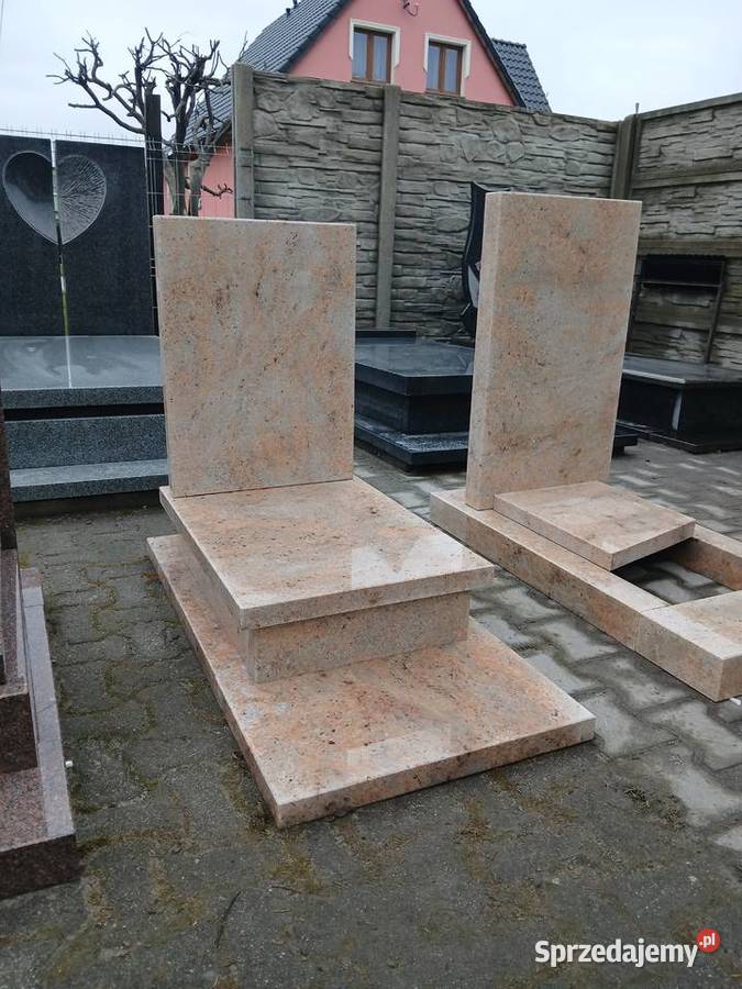 Nagrobek urnowy shivakasi ivory Brown Strzegom