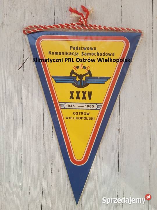 Ostrów Wielkopolski PKS proporczyk 1980