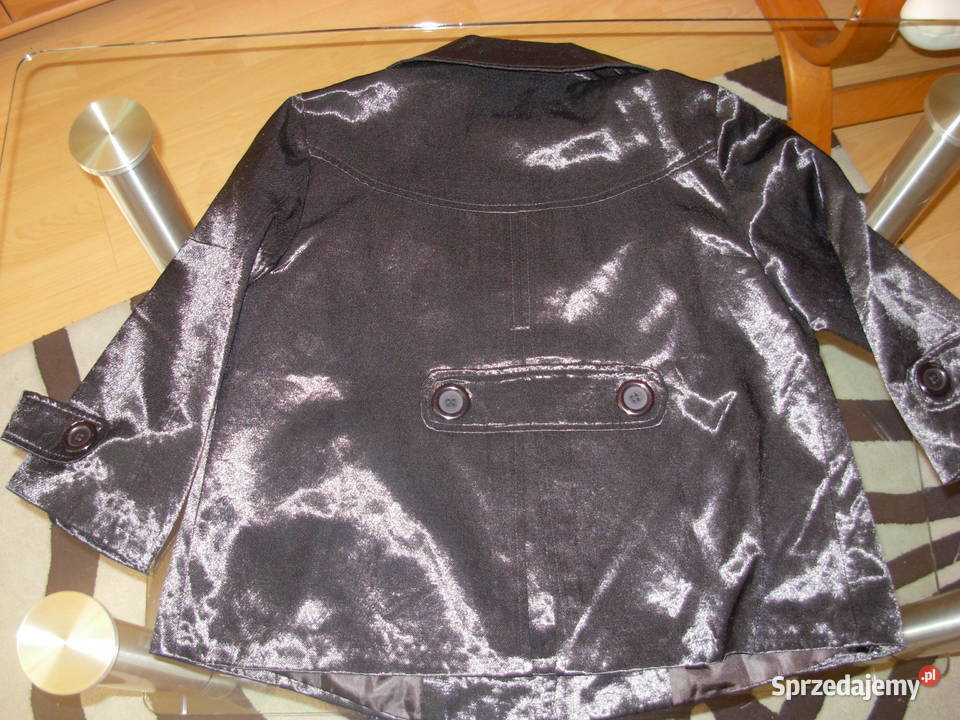 żakiet dwurzędowy nabłyszczaqny Marynarki i żakiety