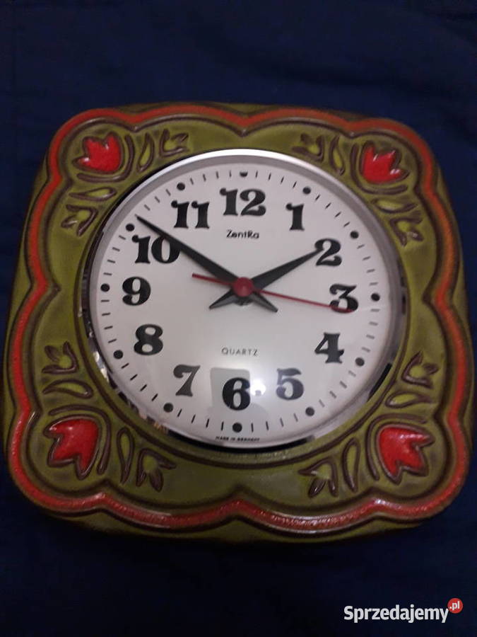 Zegar ceramiczny Zentra Quartz Antyki Warszawa