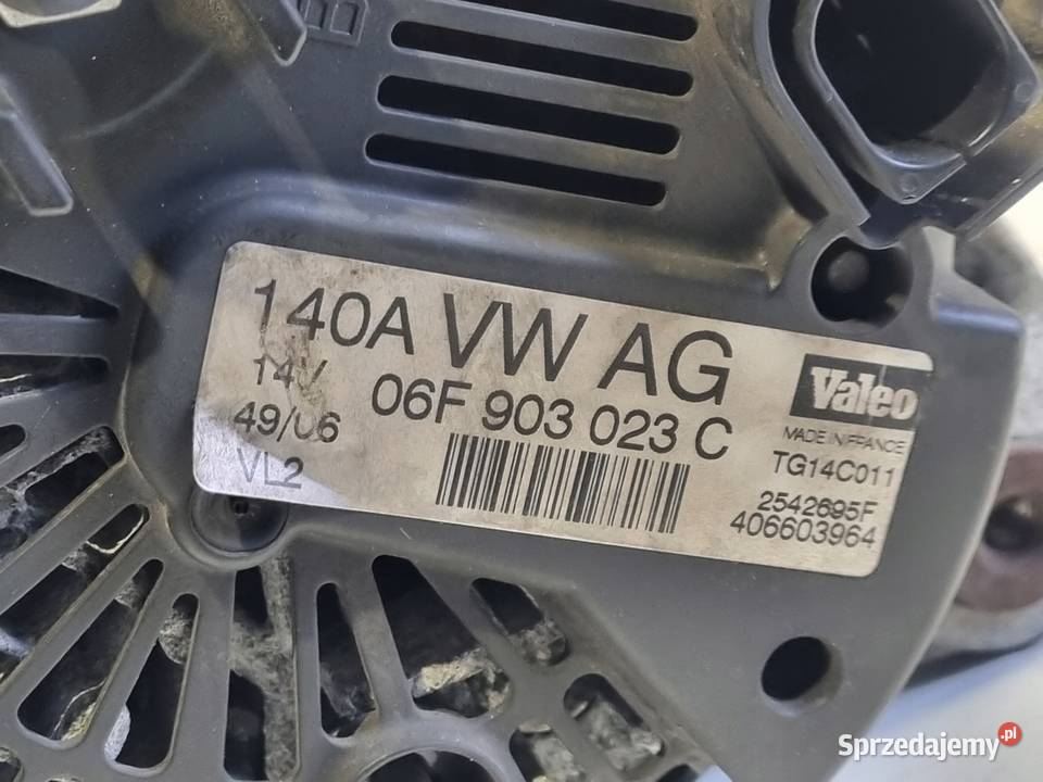 ALTERNATOR Audi A3 II 8P 19 TDI valeo 06F903023C osobowe Rudka